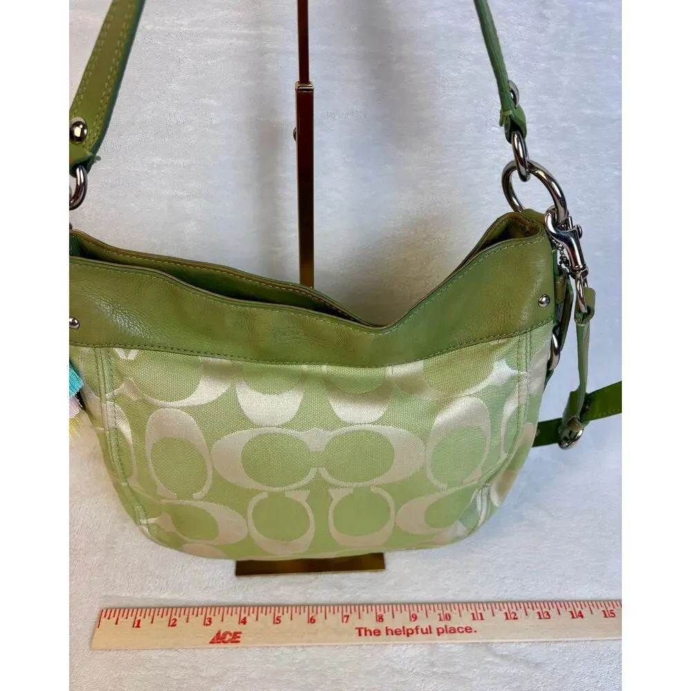 Coach Y2K Zoe Signature Hobo in Pistachio Colorway